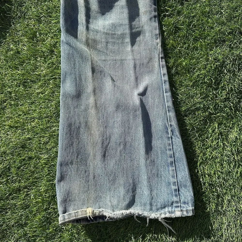 Levis Jeans Orange Tab‎ Size 31 x 28.5 Bell Bottom Flare Blue Flawed